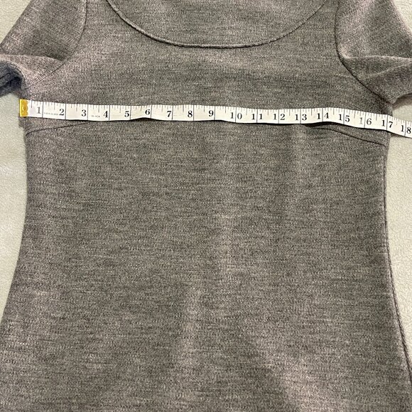 Vera Wang Long Sleeve Wool Dress Sequin Hem Size 8 - Picture 11 of 14